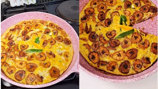 How To Make Plantain And Egg Frittata Plantain and Egg Pizza [upl. by Olivie677]