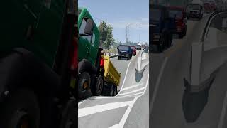 Truck vs Upside down road [upl. by Elleuqar]