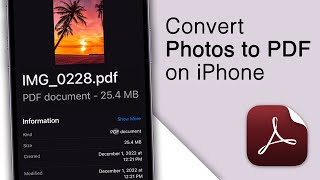 How to Convert ImagePicture to PDF on iPhone 2023 [upl. by Wiley]