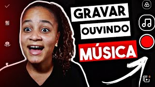 Como Gravar vídeo e áudio sem interromper a música que tá tocando no celular [upl. by Phillane]