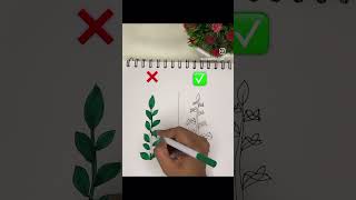 Plant drawing easy technique🌿art drawing sketch easy [upl. by Iraj]