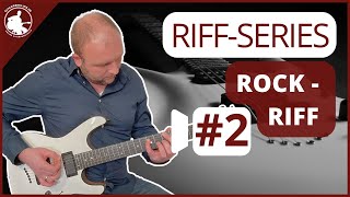 Rock Riff 02  Rock Gitarre lernen mit Gitarrenriffs  Intermediate  gitarrenclipsde [upl. by Tennek495]