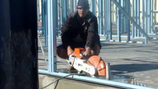 Cutting a concrete slab [upl. by Dronski806]