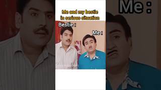 Me and my bestie in serious situation 😂😂😂 shorts ytshorts memes funnymemes [upl. by Athalla]