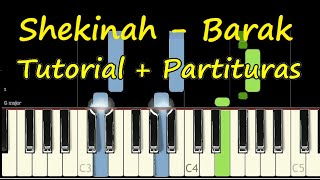 SHEKINAH Barak Piano Tutorial Cover Facil  Partitura PDF Sheet Music Easy Midi Pista Letra [upl. by Kandace]