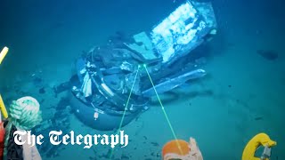 New Titan sub footage shows imploded wreckage [upl. by Batsheva]