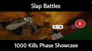 Roblox  Slap Battles  1000 Killstreak phase showcase [upl. by Siravat293]