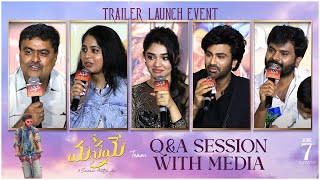 Manamey Movie Team QampA Session With Media At Trailer Launch Event  TFPC [upl. by Cila33]