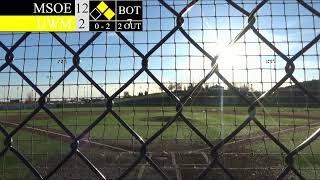 MSOE D2 Club Baseball Vs UWM Game 2 [upl. by Nimsay]