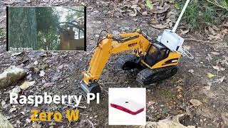 fast video streaming with raspberry pi robotics raspberrypi excavator [upl. by Yahsram352]