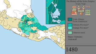 The History of the Aztec Empire Every Year [upl. by Ilak]