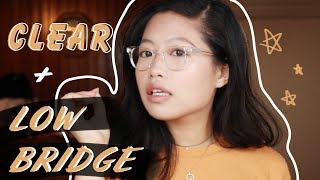 Warby Parker At Home TryOn 🤓 CLEAR amp LOWBRIDGE Styles [upl. by Eidnalem]