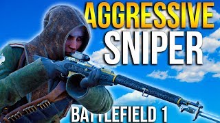 AGGRESSIVE CQB SNIPING Battlefield 1 [upl. by Rossuck632]