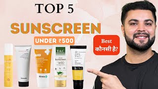 Top 5 Sunscreen Under ₹500 To Remove Pigmentation amp Sun Tan [upl. by Elfreda]