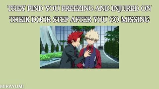 They find you freezing and injured on their doorstep  Kiribaku x listener [upl. by Kaitlin]