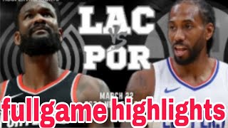 NBA PRE SEASON CLIPPERS VS BLAZERS  OCT 12 2024 [upl. by Releyks]