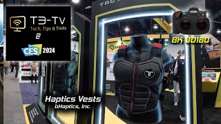 CES 2024  Haptic Vest Demo  bHapitcs 8K 3D VR180 [upl. by Htebirol684]