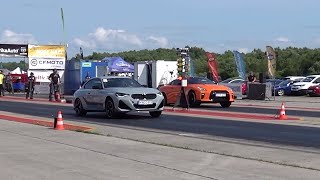 Nissan GTR R35 vs BMW M240i xDrive Coupe 14 mile drag race [upl. by Erick262]