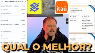 LCI e LCA Itaú ou Banco do Brasil Qual é a melhor opção para investir [upl. by Siramed269]