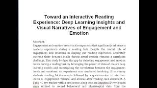 Toward an Interactive Reading Experience Deep Learning Insights and Visual Narratives of Engagement [upl. by Nylde]