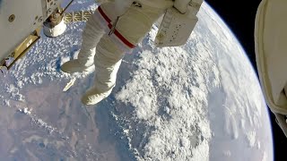 NASA Astronauts Space Walk Outside the ISS [upl. by Diehl]