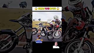 Girls versus boys crazy bike stunt automobile girlreactiononsuperbike [upl. by Annoed]