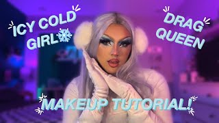 ❄️ICY COLD GIRL❄️ Beginner Drag Queen Makeup Tutorial  DOLLYBOY [upl. by Trin]