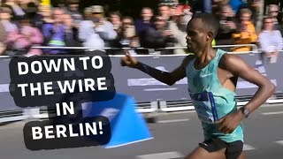 THRILLING Finish To Mens Race At Berlin Marathon 2024 [upl. by Alrep816]