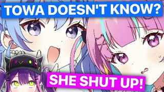 Suisei amp Aqua Laugh At Towa For Not Knowing Aquas Song Hololive En Subs [upl. by Edi]