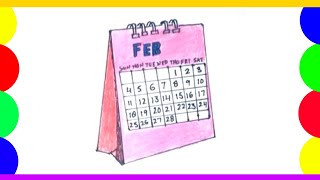 Calendar Drawing  how to draw a calendar easy [upl. by Yenahteb]