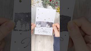 ❄️ Einfache Weihnachtskarte zum nach basteln ❄️ diy papierbasteln weihnachtsgeschenke [upl. by Sheeb464]