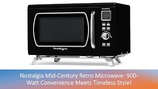 Nostalgia MidCentury Retro Microwave 900Watt Convenience Meets Timeless Style [upl. by Atolrac]