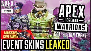 Apex Legends Season 12 WARRIORS Collection Event Skins LEAKED  Massive GIVEAWAY [upl. by Body]