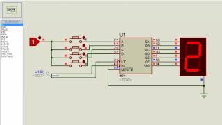 BCD to 7segment circuit Proteus Simulation [upl. by Gnuhc790]