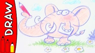 How To Draw An Elephant  Art Ideas For Kids  Øistein Kristiansen [upl. by Ahsiet]