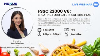 FSSC 22000 V6 Creating Food Safety Culture Plan [upl. by Razaele]