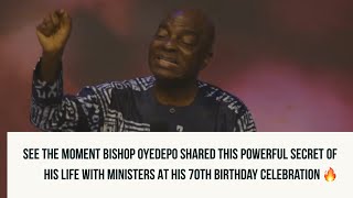 SEE the MOMENT BISHOP OYEDEPO SHARED THIS POWERFUL SECRET OF HIS LIFE WITH MINISTERS TONIGHT🔥 [upl. by Manya984]