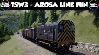 Train Sim World 3  Arosa Line  Doing Some Trips And Having Fun Getting Trains Up Hill [upl. by Lewse]