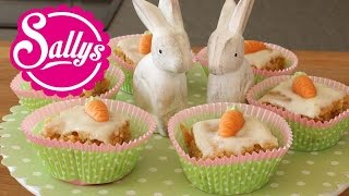 RüblikuchenMöhrenkuchen mit VanilleFrosting vom Blech  OsterRezept  Sallys Welt [upl. by Ytsur]