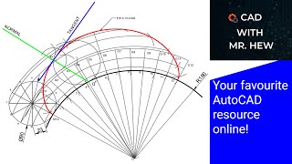 How to draw epicycloid Tangent and Normal AutoCAD Part 3 of 3 [upl. by Adaline]