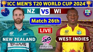 🔴Live WI vs NZ Live Match  West Indies VS New Zealand  T20 WC 2024 LIVE  West Indies live [upl. by Tuppeny]