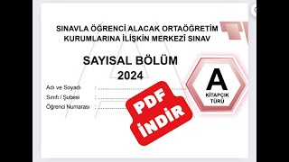 2024 LGS Matematik Soruları Ve Açıklamalı Çözümleri [upl. by Tnemelc]