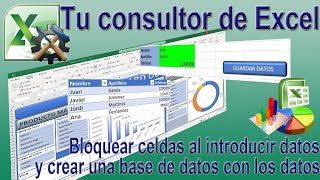 Como proteger las celdas despues de introducir los datos y crear una Base de datos [upl. by Ainahs]