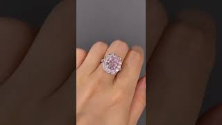 Papatya Motifli Gümüş Pembe Yüzük jewelry ring diamond [upl. by Aenal]