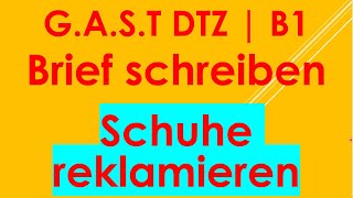 GAST DTZ B1 Briefe schreiben Prüfung B1 Neu 2024 [upl. by Kulsrud]