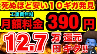 【月額390円＋127000円還元】過去1安い爆速な光回線見つけた！ [upl. by Poree]