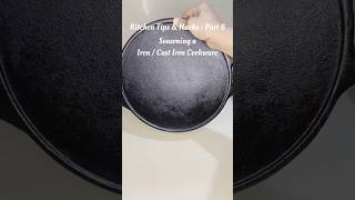 CAST IRON PAN SEASONING  How to season a wok  shorts [upl. by Elnukeda273]