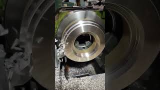 roughing bronze part in lathe machine machinist machine chipsfactory asmr chipshop lathe [upl. by Aleira]