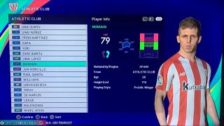 Athletic Club  Players Faces amp Ratings  PES 2021 PS3 Gembox Patch [upl. by Reiners]