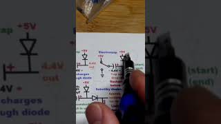 2nd Charge Pump Capacitor Voltage Doubler Minus Diode Drops Demo Circuit electronics howto diy [upl. by Elena]